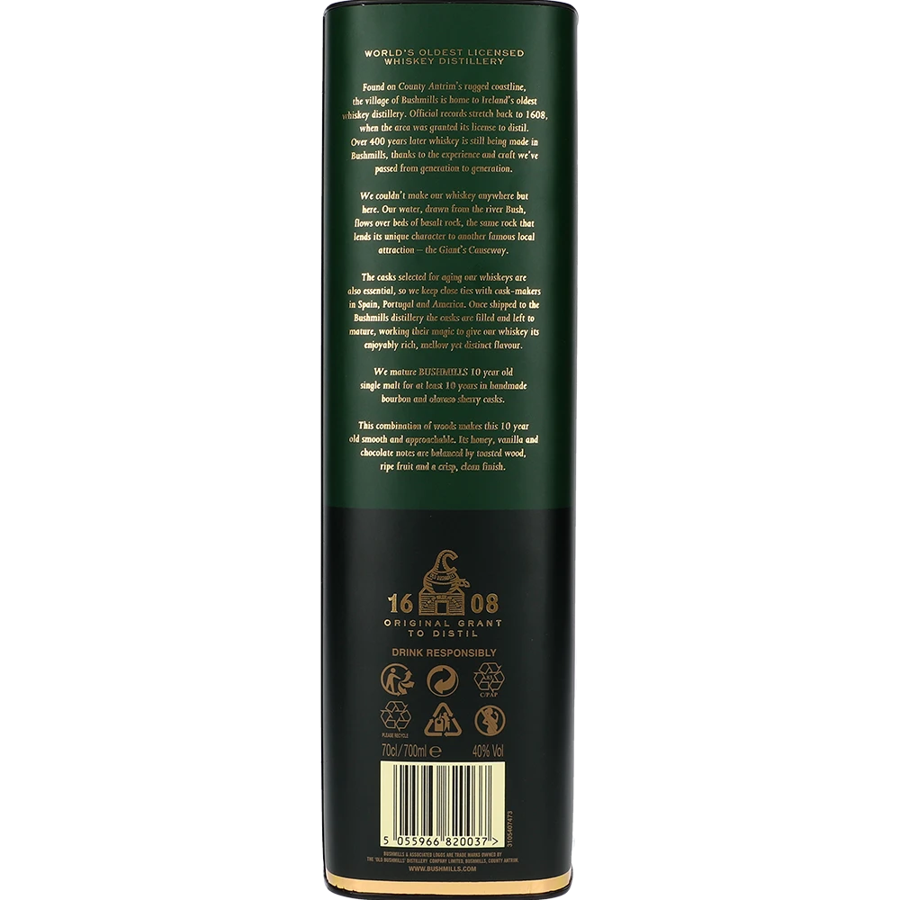 Bushmills 10y 40 % 0,7L FL