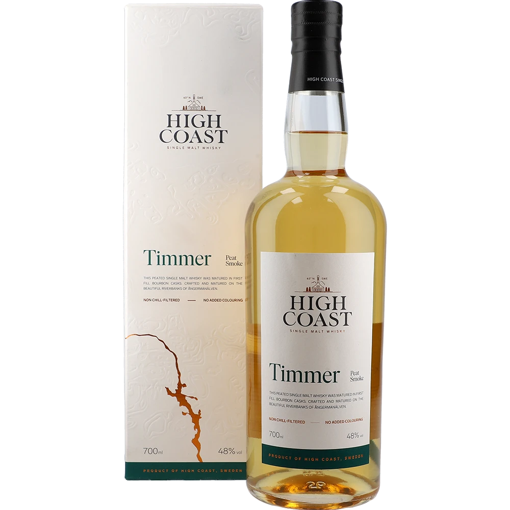 Box Whisky High Coast TIMMER Peat Smoke 48 % 0,7L FL