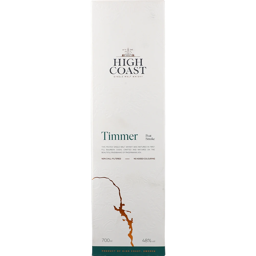 Box Whisky High Coast TIMMER Peat Smoke 48 % 0,7L FL