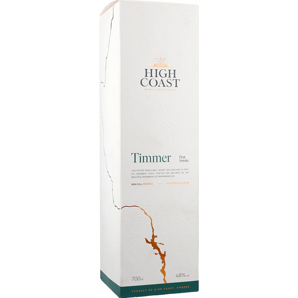 Box Whisky High Coast TIMMER Peat Smoke 48 % 0,7L FL