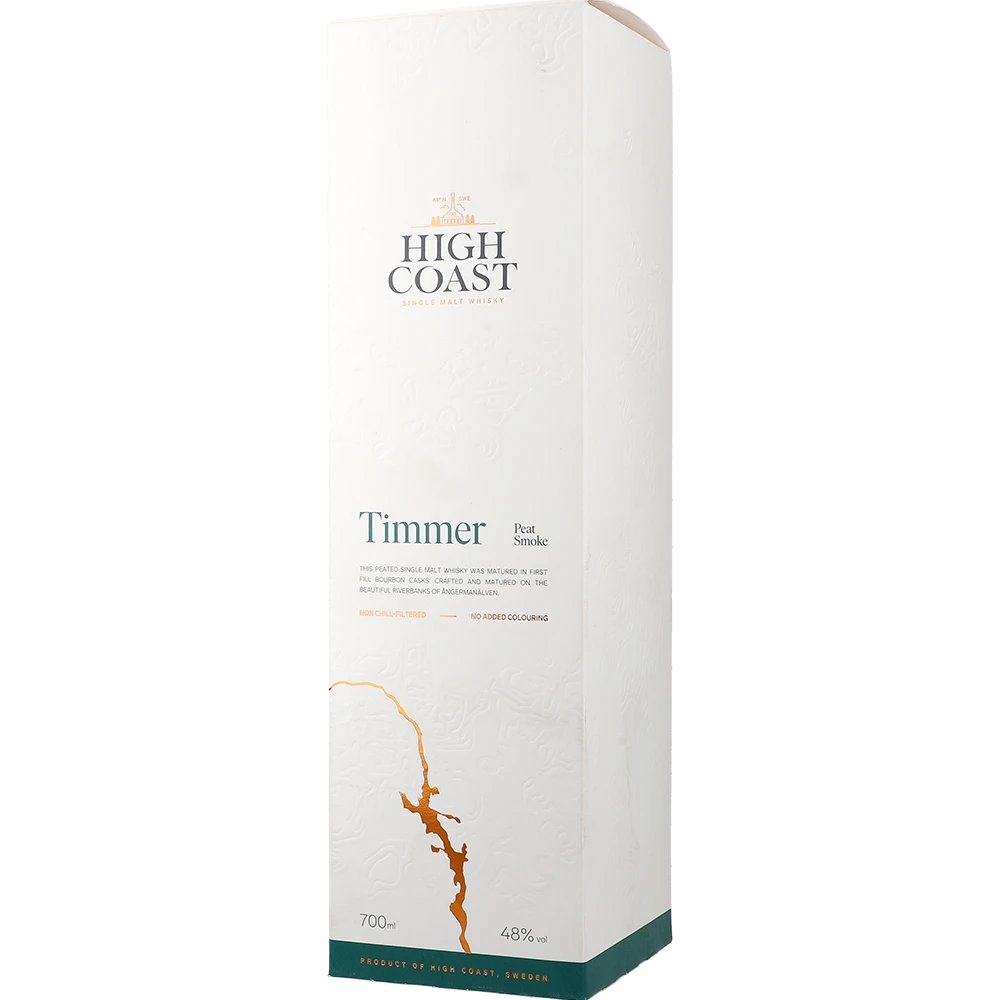 Box Whisky High Coast TIMMER Peat Smoke 48 % 0,7L FL
