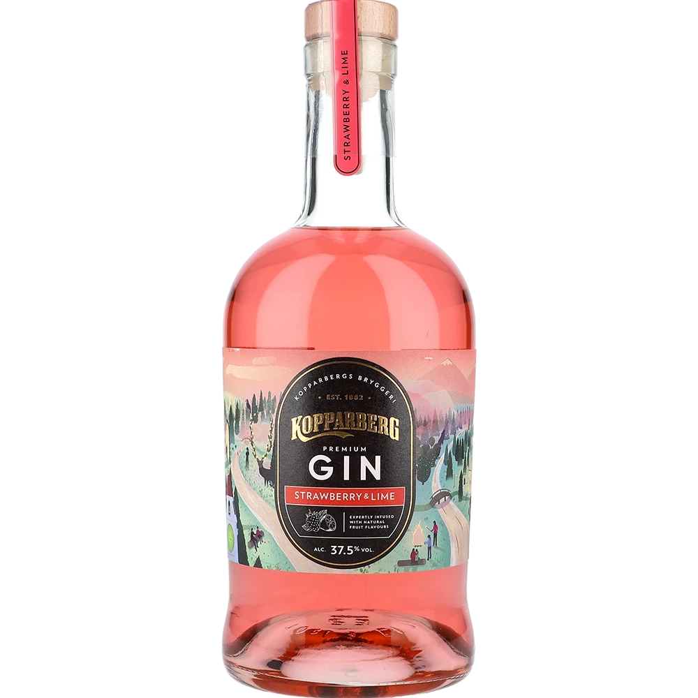 Kopparberg Gin Strawberry&Lime 37,5% 0,7 ltr. - AllSpirits