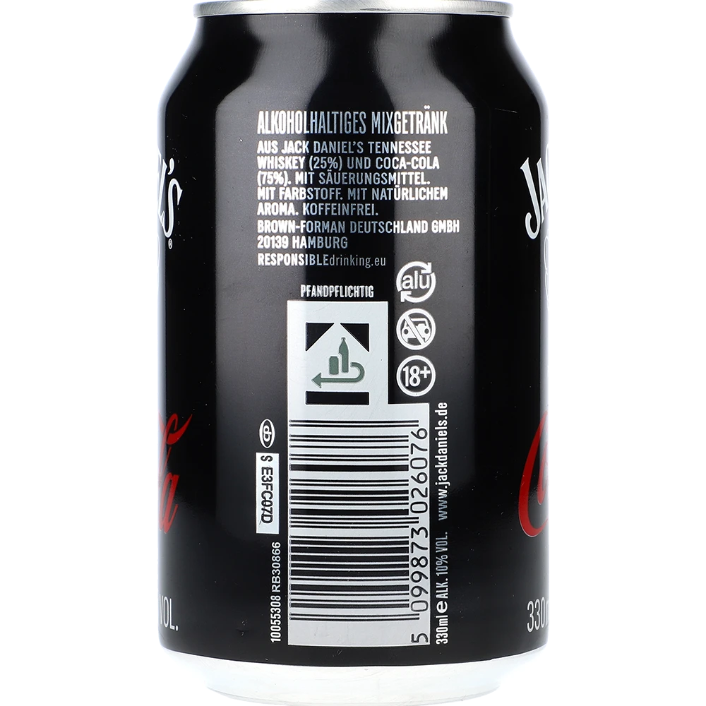 DPG Jack Daniel's & Cola 10% 0,33L DS