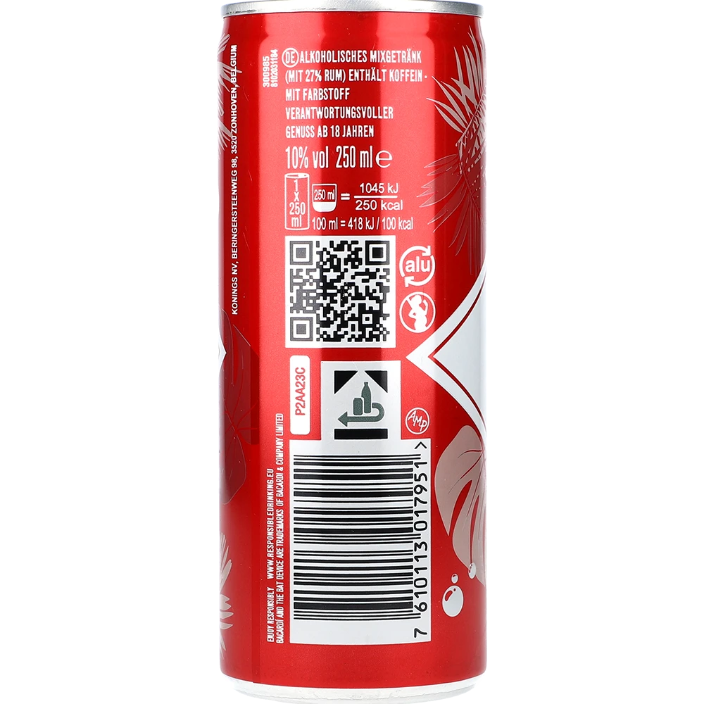 Bacardi & Cola 10% 0,25L zzgl. DPG Pfand