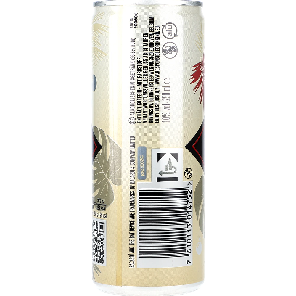 Bacardi Spiced & Cola 10% 0,25L DS zzgl. DPG Pfand