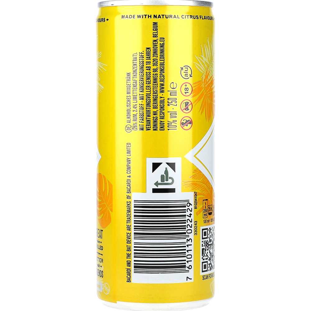 Bacardi Limon & Lemonade 10% 0,25L zzgl. DPG Pfand