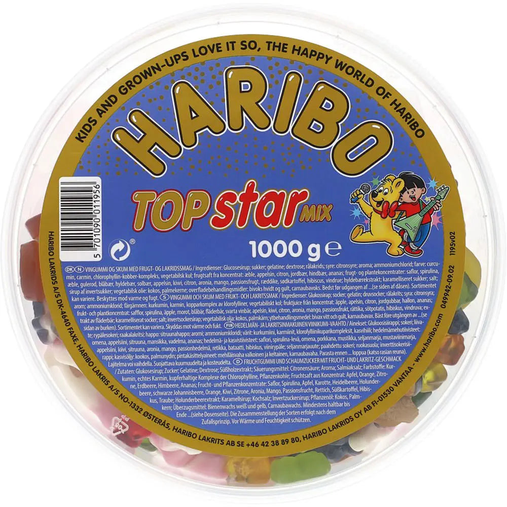 Haribo Top Star Mix 1 kg - AllSpirits