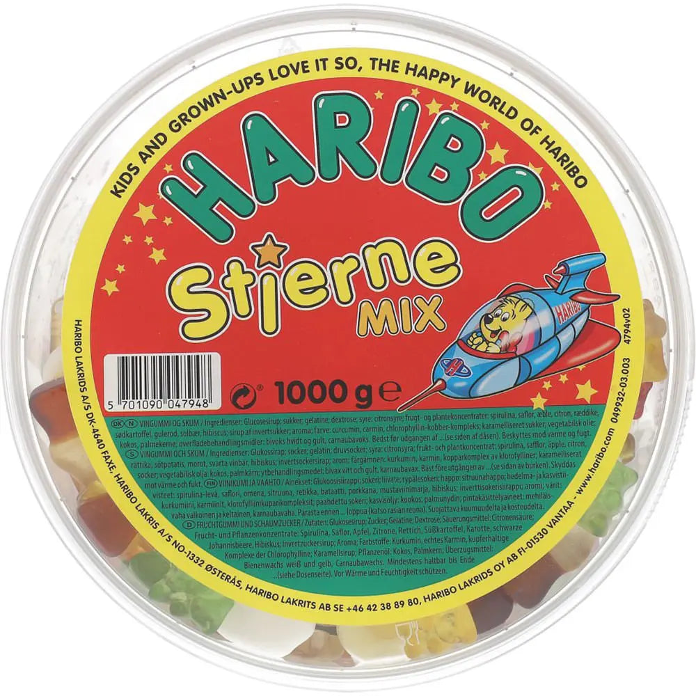 Haribo Stjerne Mix 1 kg - AllSpirits