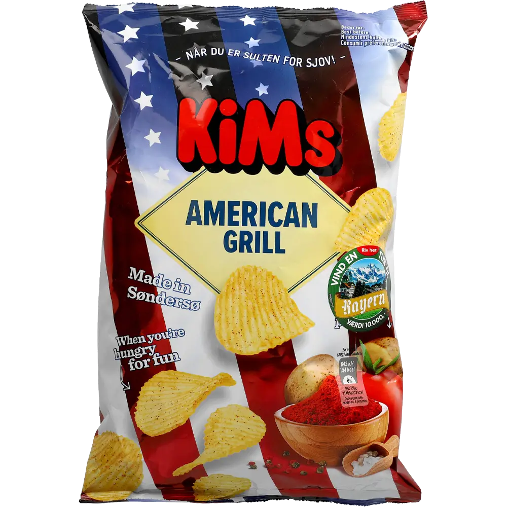 Kims American Grill Chips 170G BTL