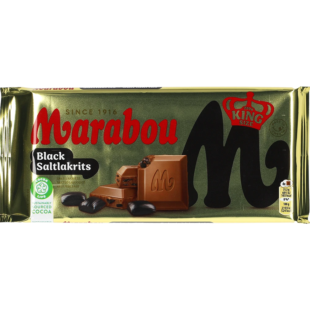 Marabou Black-Saltlakritz 220g - AllSpirits