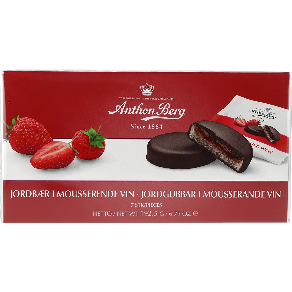 Anthon Berg Tærter Jordbær i Champagne 192,5G PCK