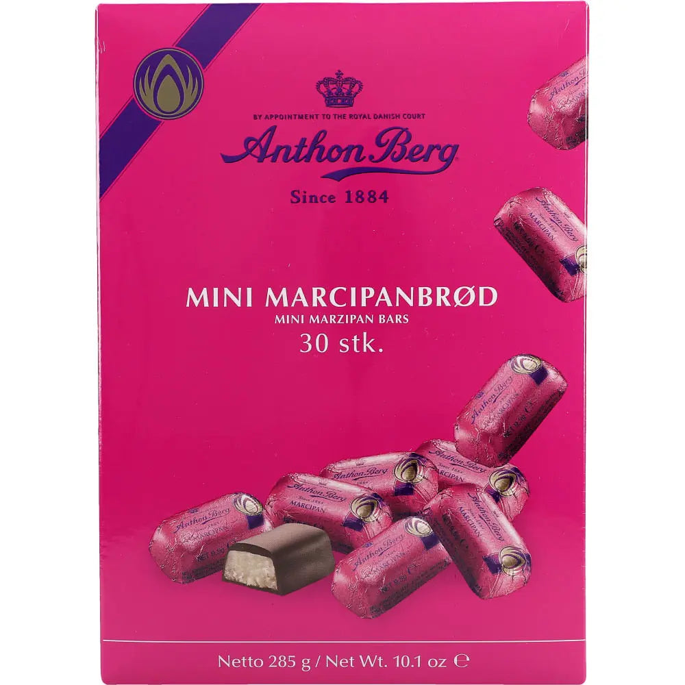 Anthon Berg Mini Marcipanbrød 30 stk. 285g - AllSpirits