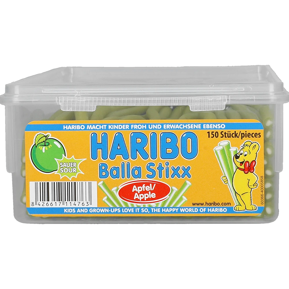 Haribo Balla Stixx Apfel 1125g - AllSpirits