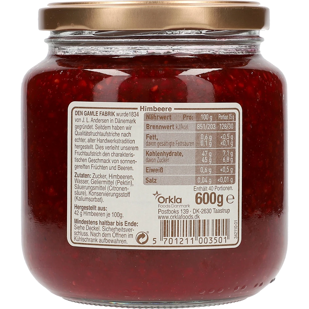 Den Gamle Fabrik Himbeere 600G GL