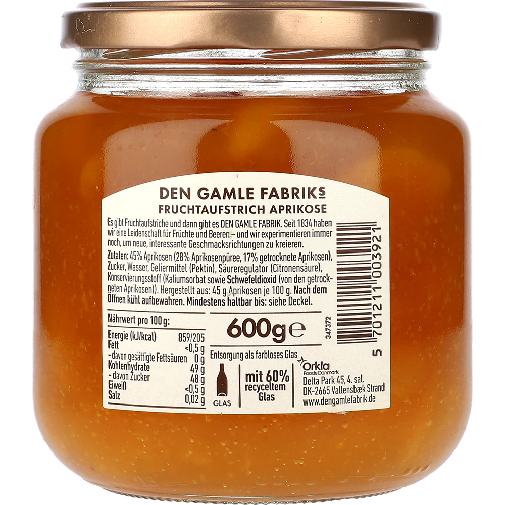 Den Gamle Fabrik Aprikose 600G GL