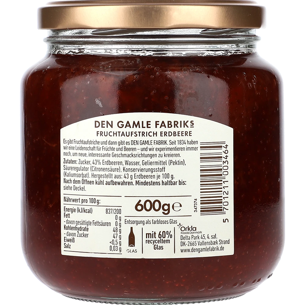Den Gamle Fabrik Erdbeere 600G GL
