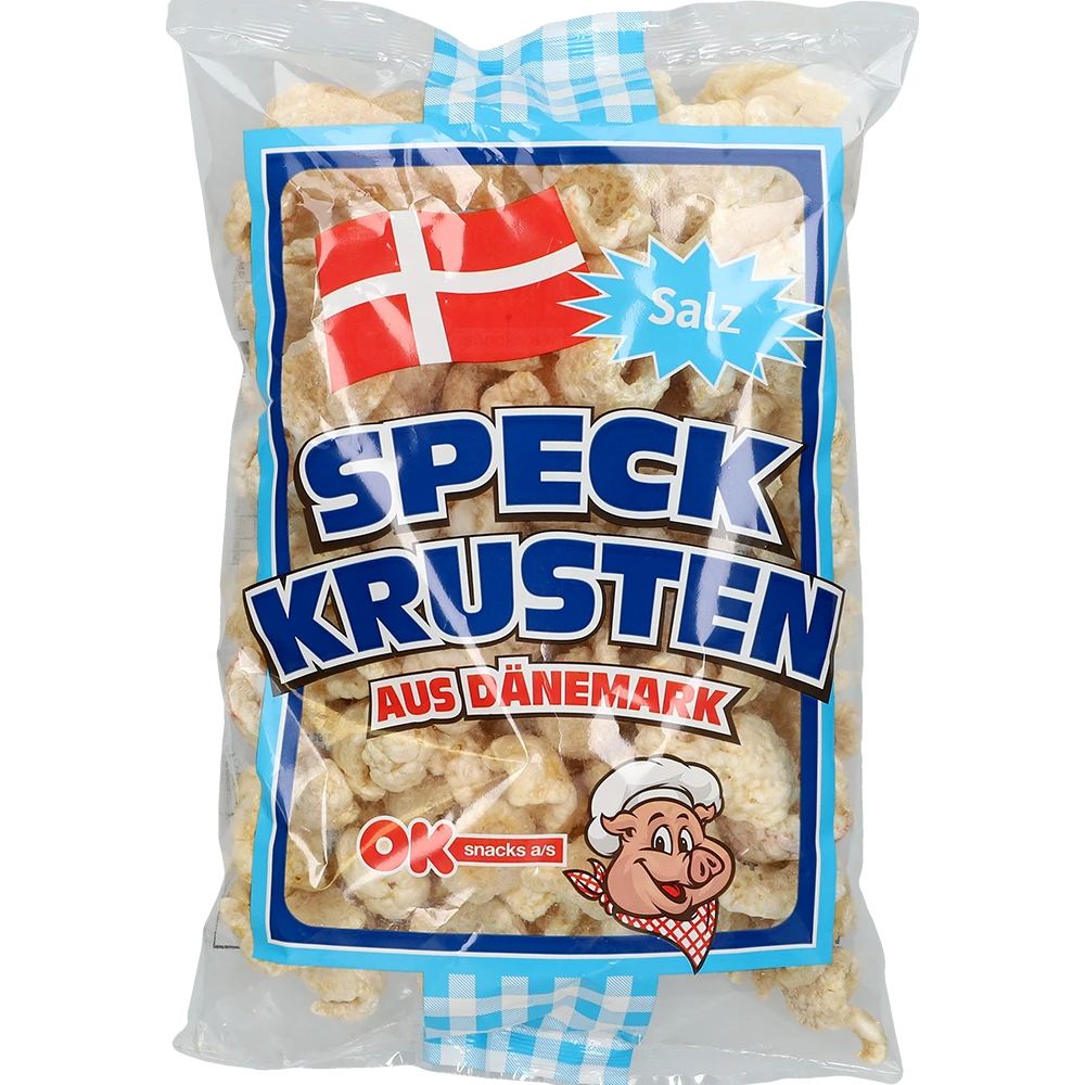 OK Snacks a/s Speckkrusten Salt 150G BTL
