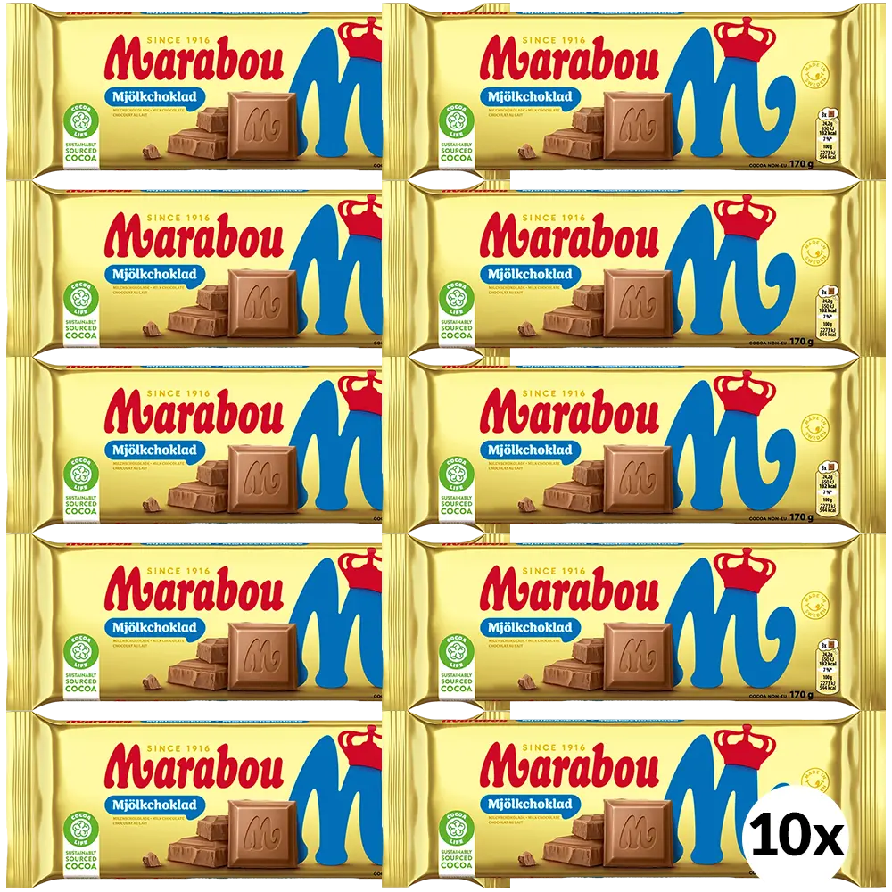 Marabou Mjölkchoklad 10x170G TFL