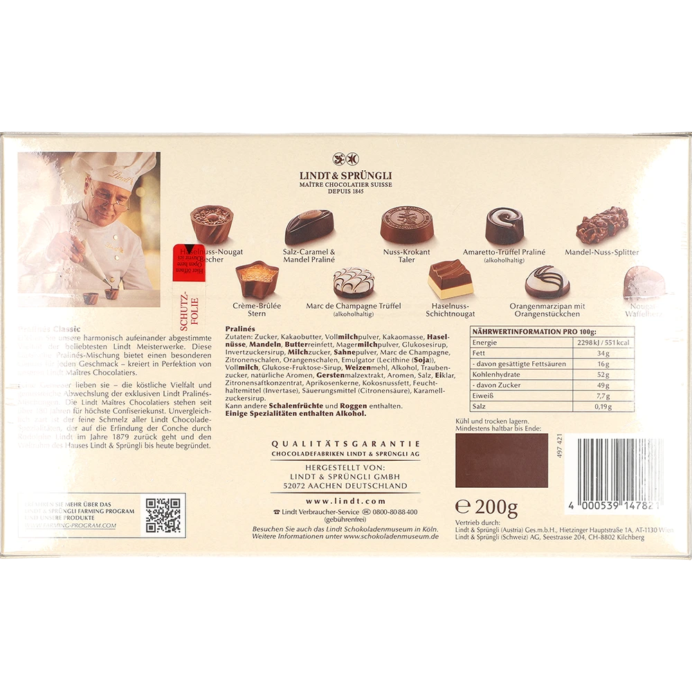 Lindt Pralines Classic 200G PCK