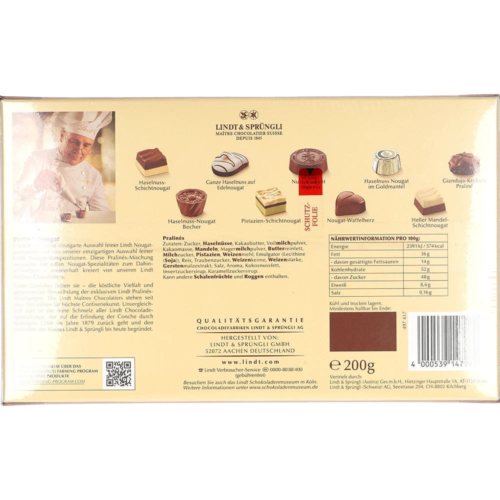 Lindt Pralines Nougat 200G PCK