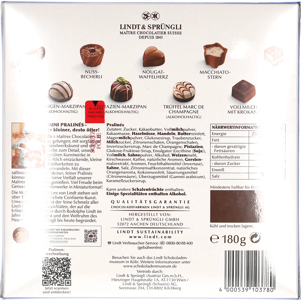 Lindt Mini Pralinés 180G PCK