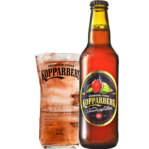 Kopparberg Strawberry-Lime 4,5% KARTON 24 0,33L FL – MHD 15.07.2025