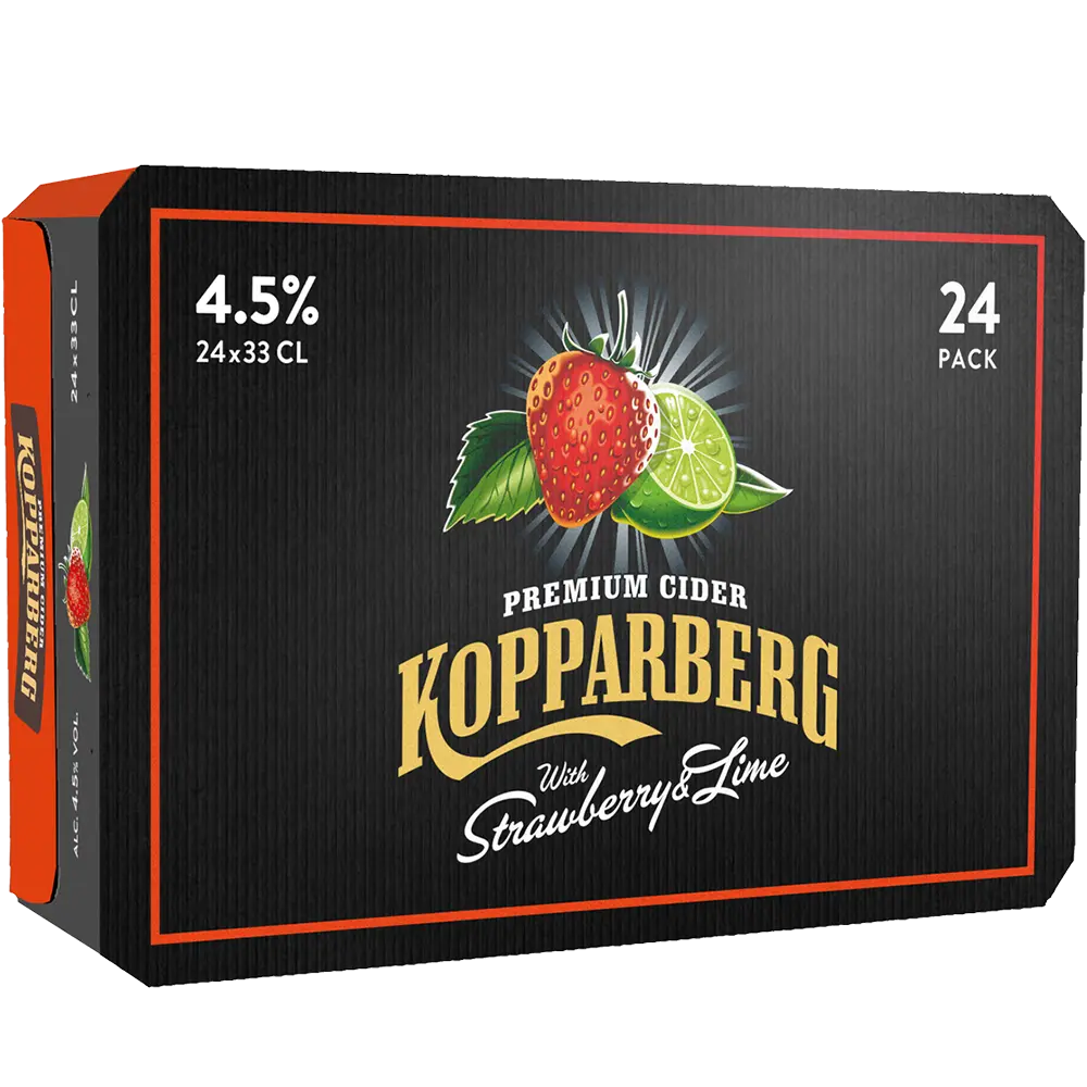 Kopparberg Strawberry-Lime 4,5% KARTON 24 0,33L FL – MHD 15.07.2025