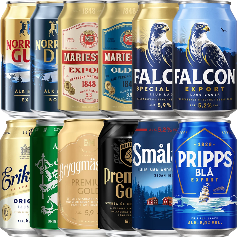 Schwedisches Bier MIX 24x0,33L Dose zzgl. DPG Pfand