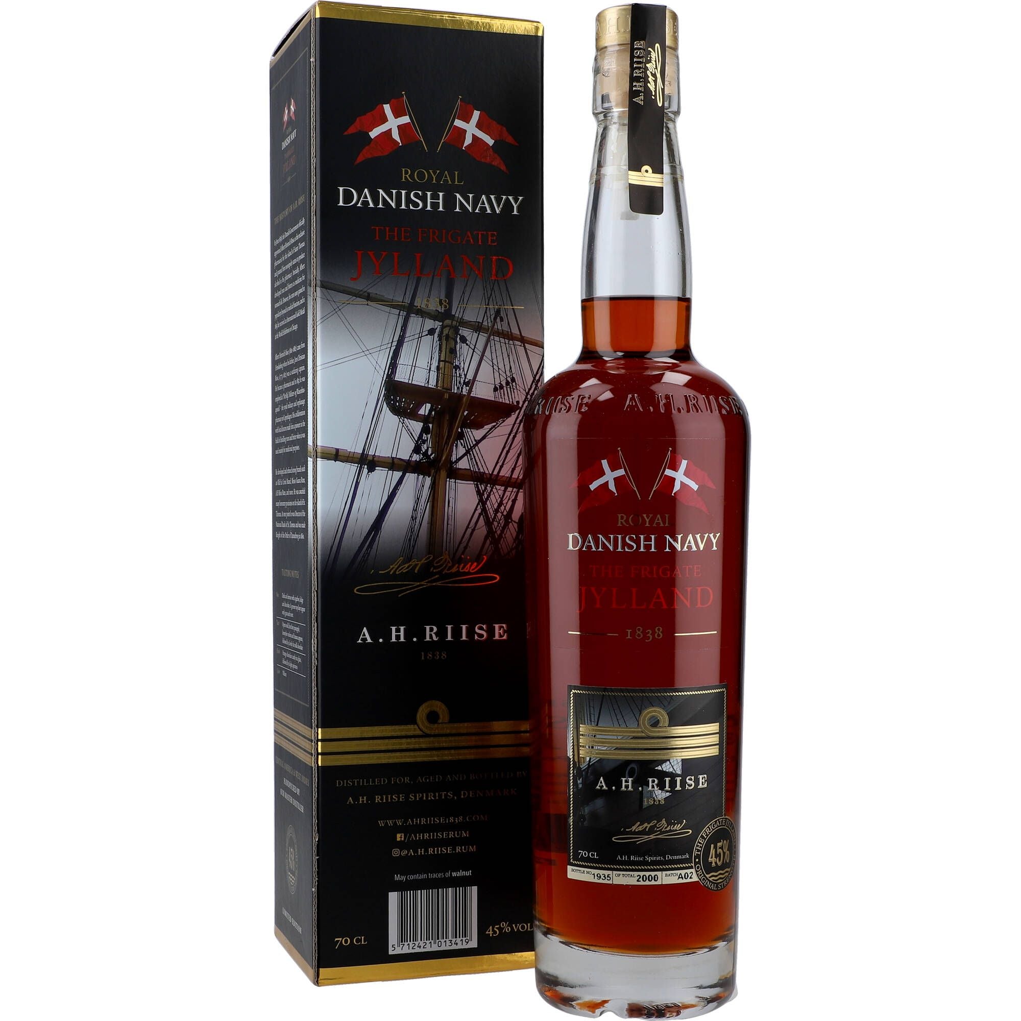 A.H. Riise Rum Danish Navy The Frigate Jylland 45% 0,70l Fl - AllSpirits