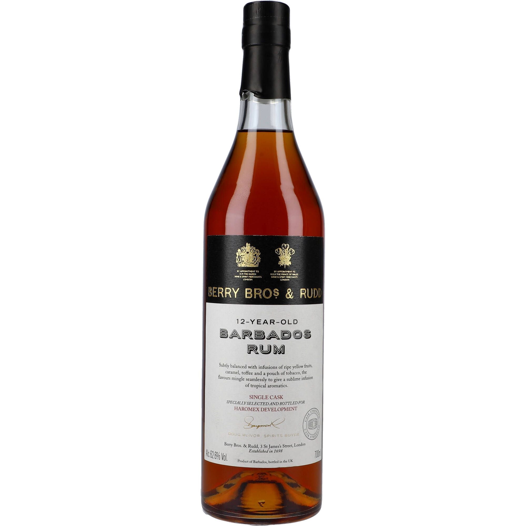 Berry Bros & Rudd Barbados Single Cask Rum Cask Strength 12YO 62,6% 0,7L - AllSpirits