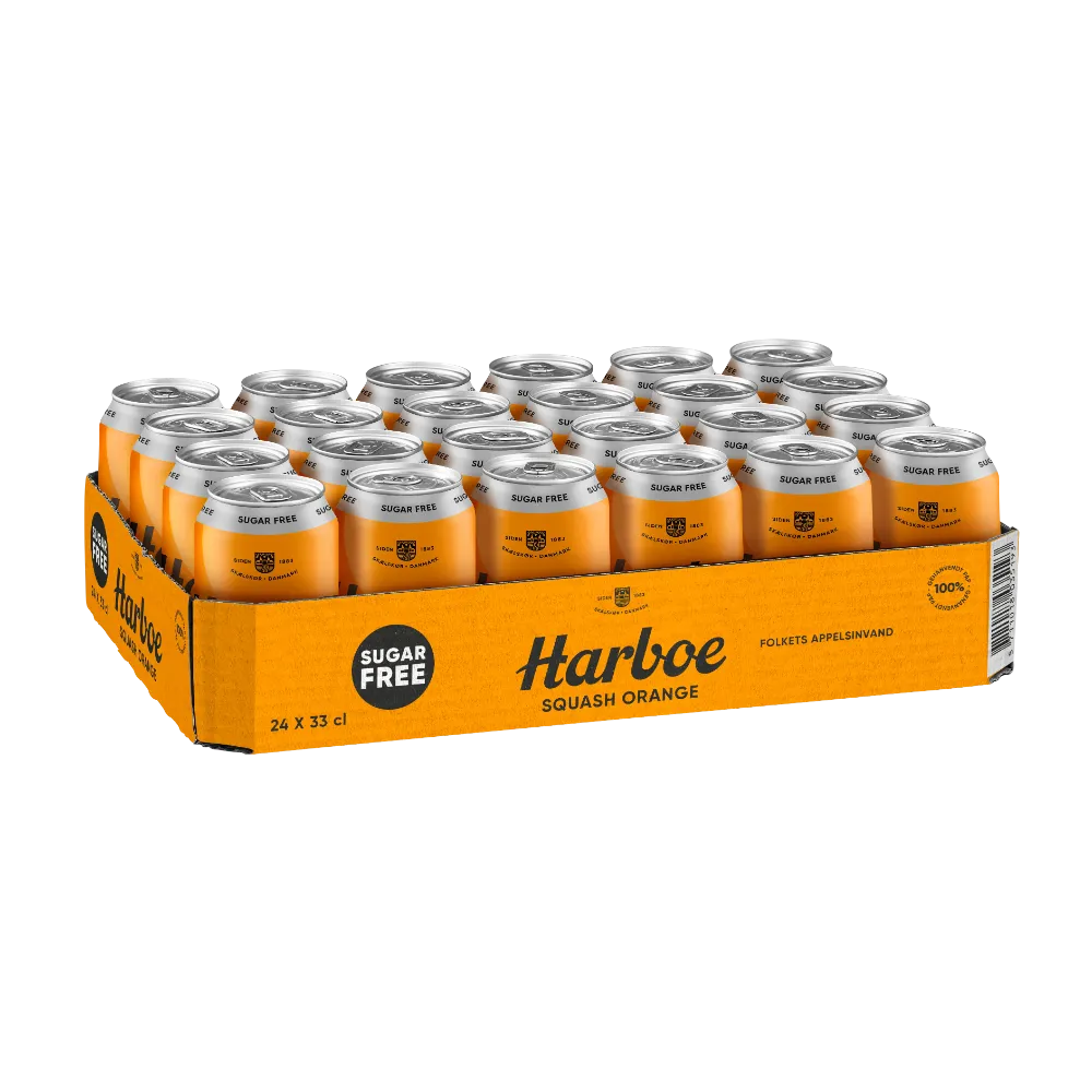 Harboe Squash Orange 0% Sugar 24x0,33L Dose zzgl. DPG Pfand