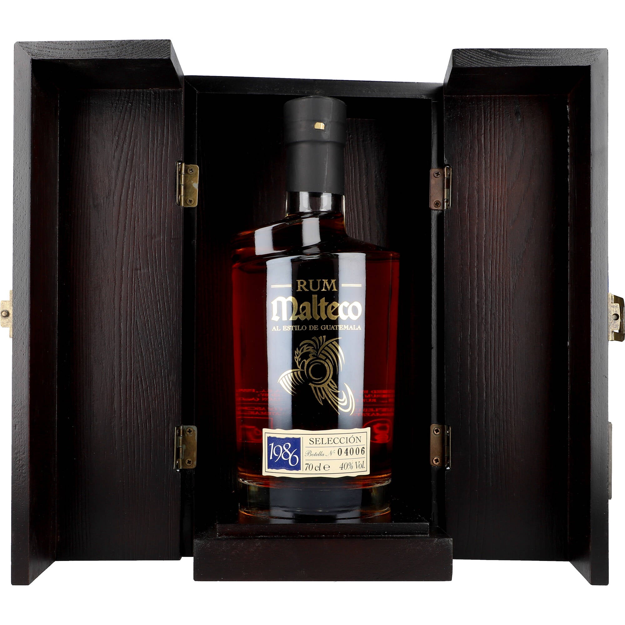 Malteco Seleccion 1986 40% 0,7 ltr. Wooden Box - AllSpirits