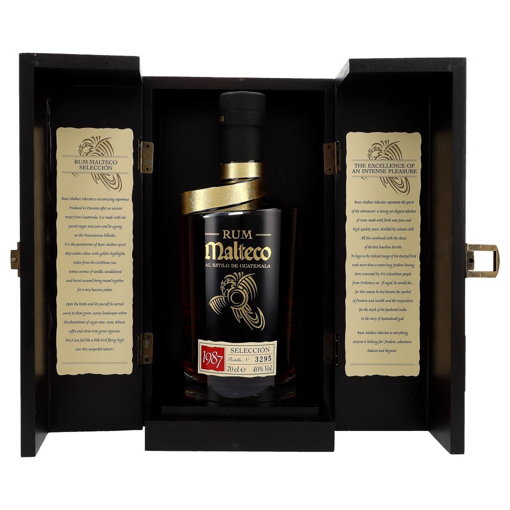 Malteco Seleccion 1987 0,7L Wooden Box 40% - AllSpirits